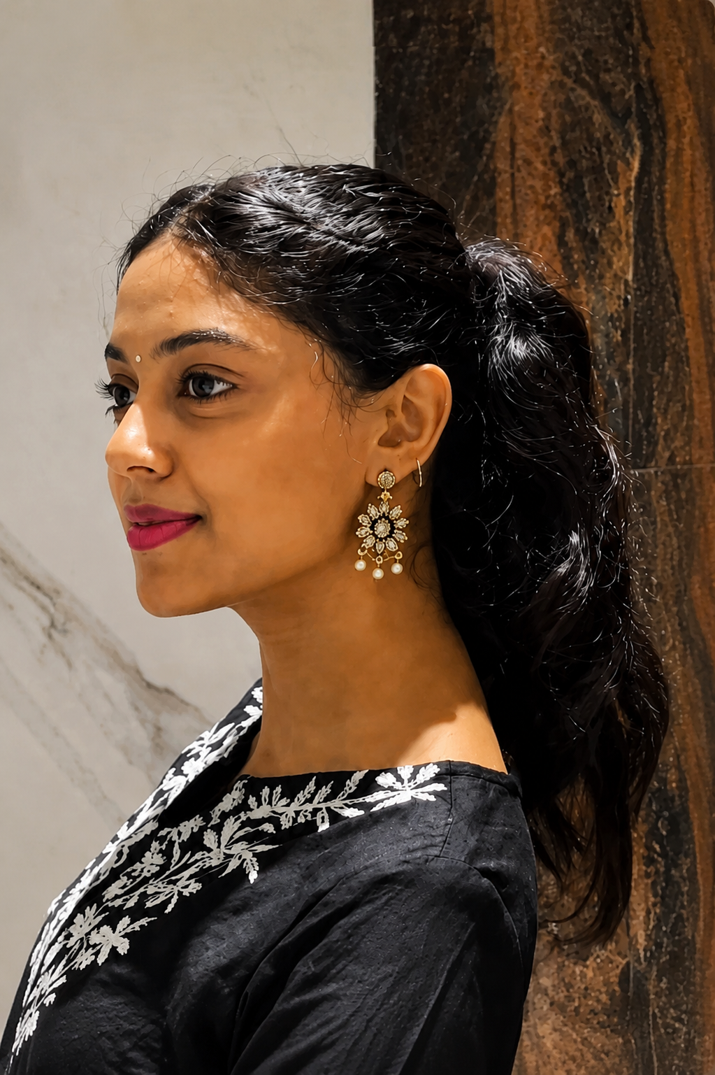Saaheli customer wearing jewellery